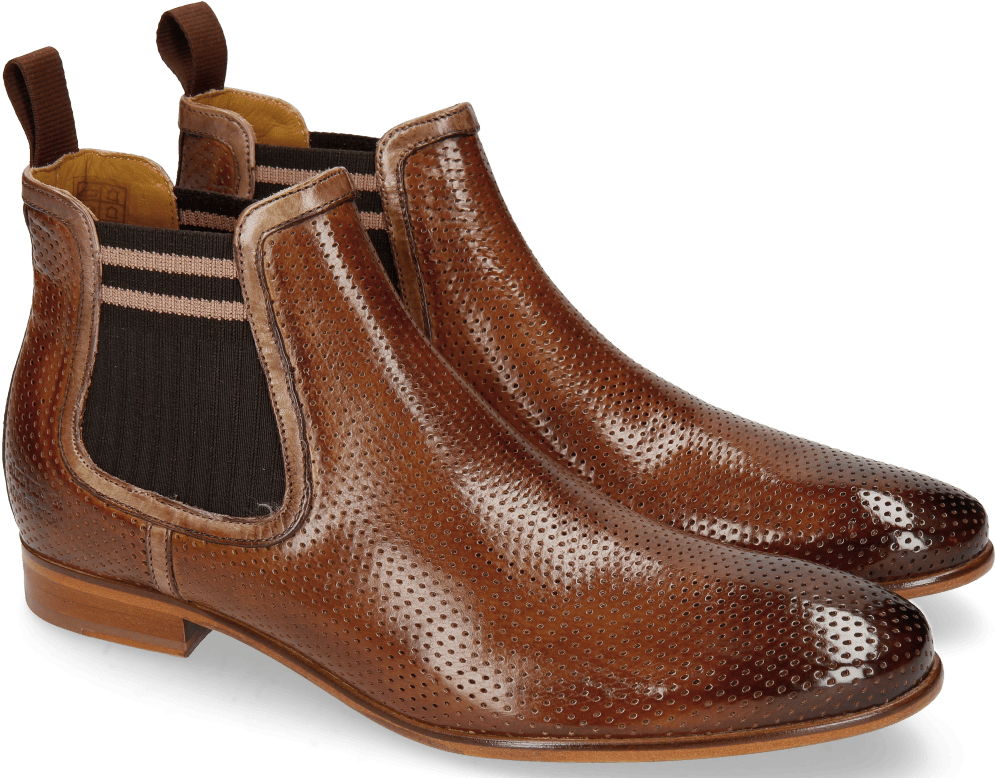 Ankle Boots Brad 6 Perfo Wood Binding Ash - Leather (1024x1024), Png Download