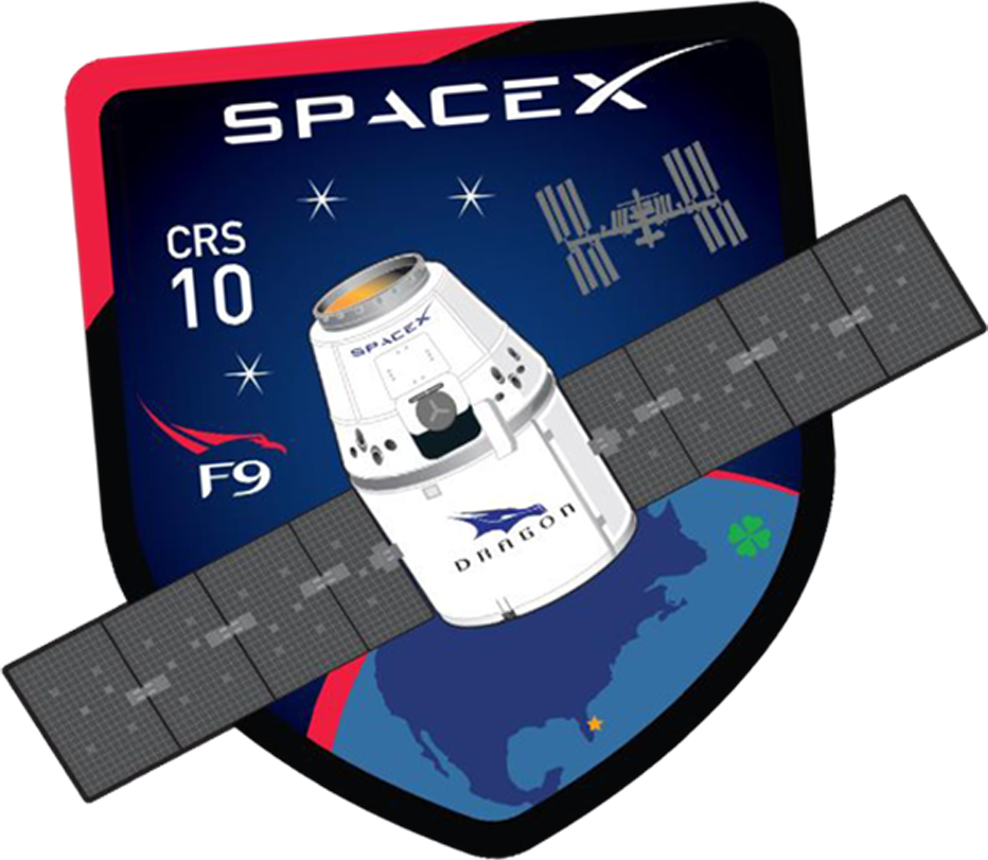 All Magic Crs 10 Moments Of The Spacex Webcast Crs - Spacex Crs 10 Patch (988x860), Png Download