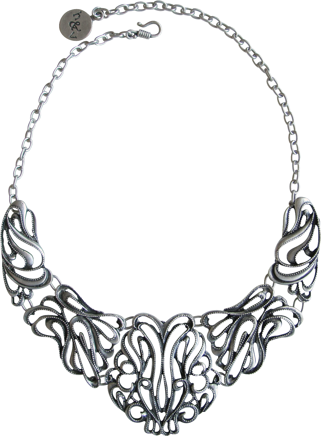 Black Flower Statement Necklaces (1913x1913), Png Download