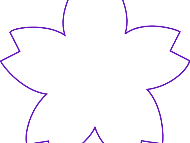 Purple Rose Clipart Leaf Outline - Clip Art (640x480), Png Download