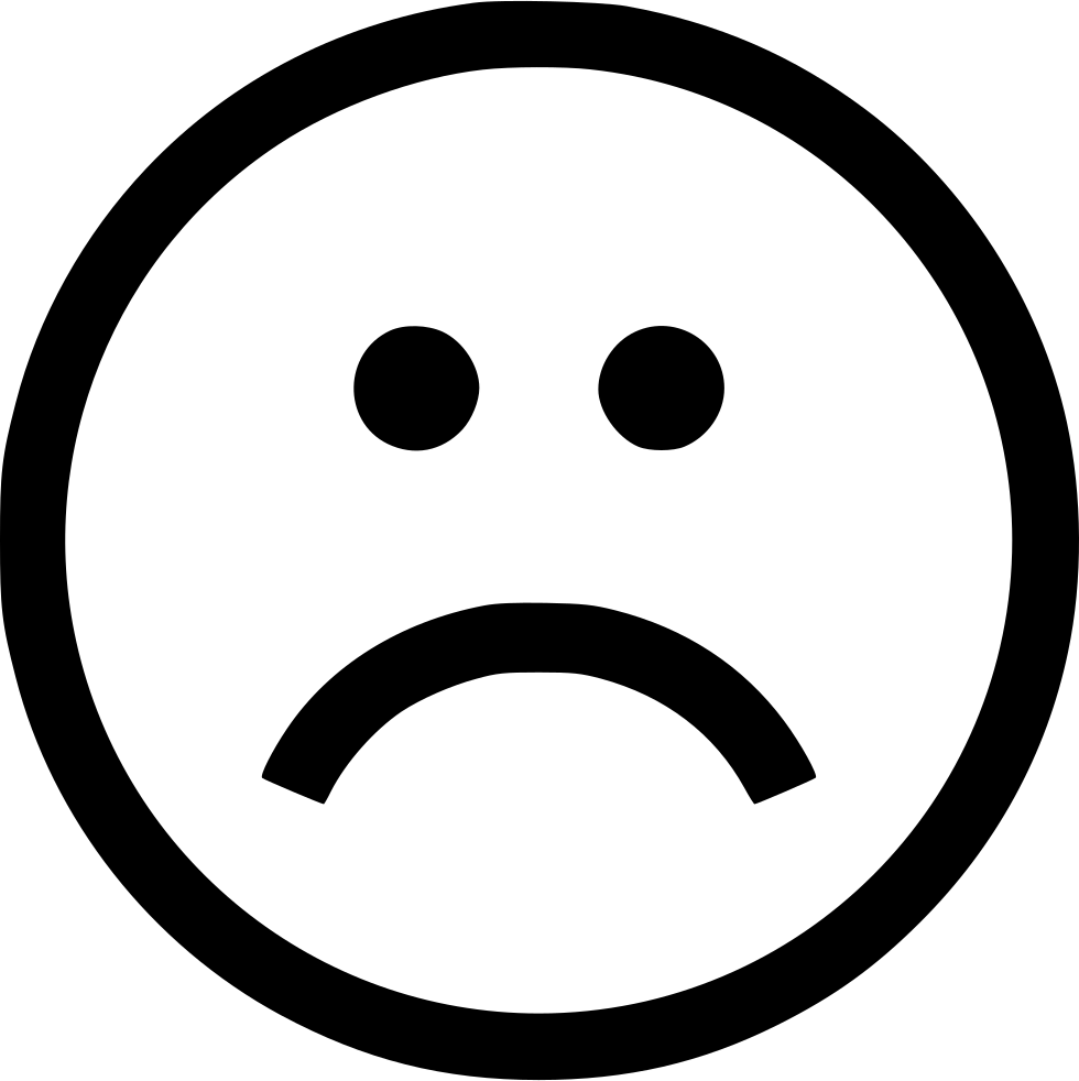 Png File Svg - Worried Face Clipart Black And White (980x982), Png Download