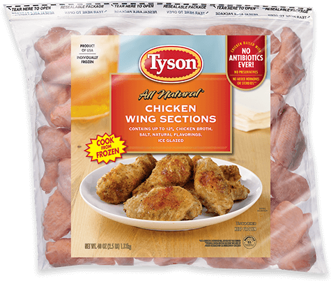 If Chicken Wing Sections - Tyson Frozen Chicken Wings (655x547), Png Download