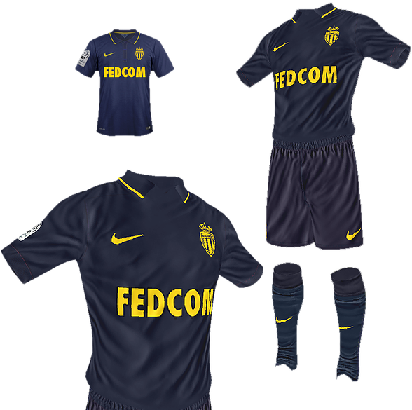 As Monaco Away By Kisake Minikit - Benfica Kit 2019 Pes (600x600), Png Download