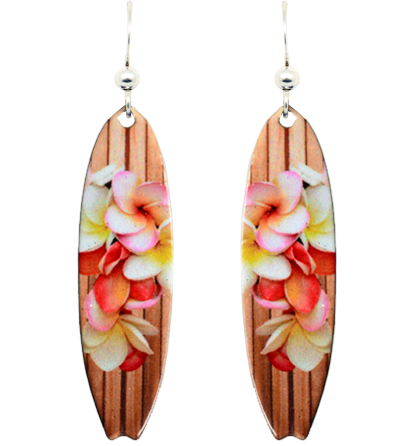 Teak Plumeria - Earrings (1000x1000), Png Download