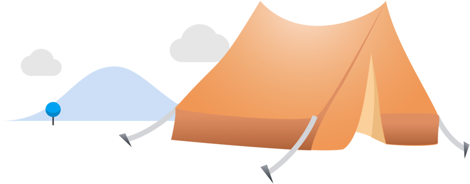 We Believe A Great Story Is One That You'd Tell Around - Tent (1000x541), Png Download