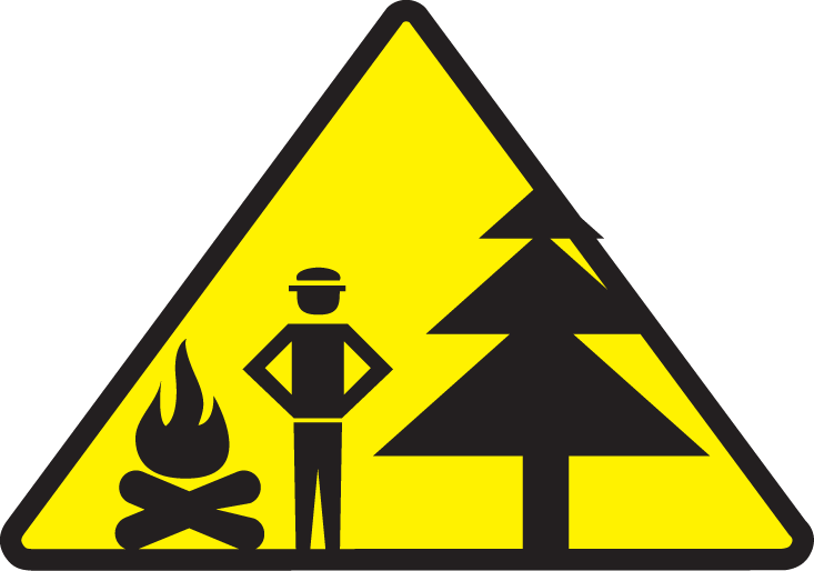 Never Leave A Campfire Unattended Forest Fires Often - Traffic Sign (733x514), Png Download