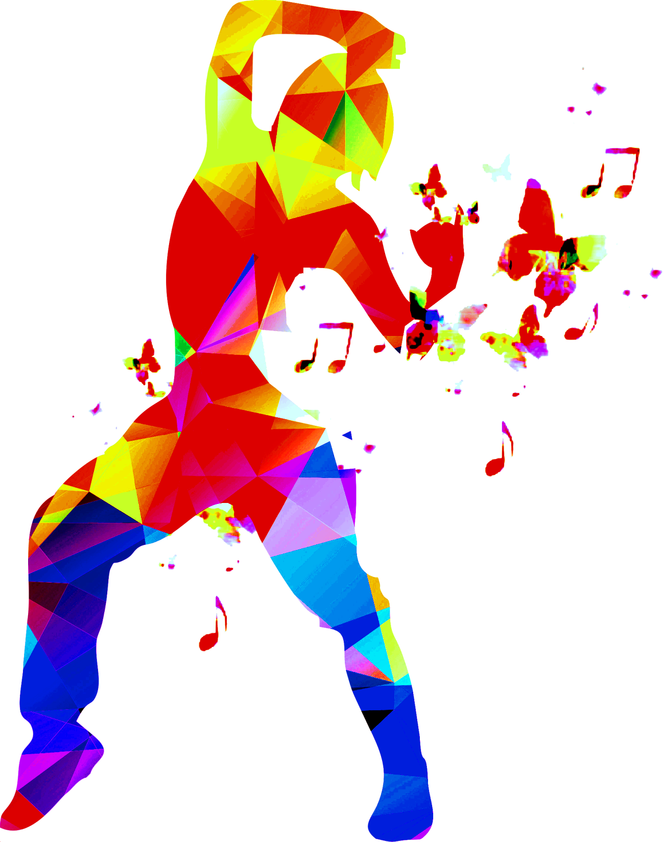 Butterfly Talent Academy Dance - Transparent Zumba Clip Art (1300x1649), Png Download