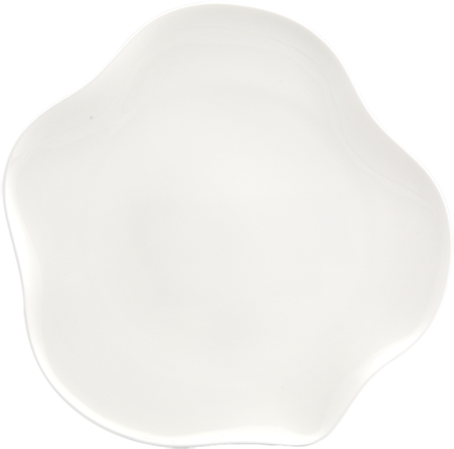 Blossom Plain White Plate 11" - Ceramic (720x720), Png Download
