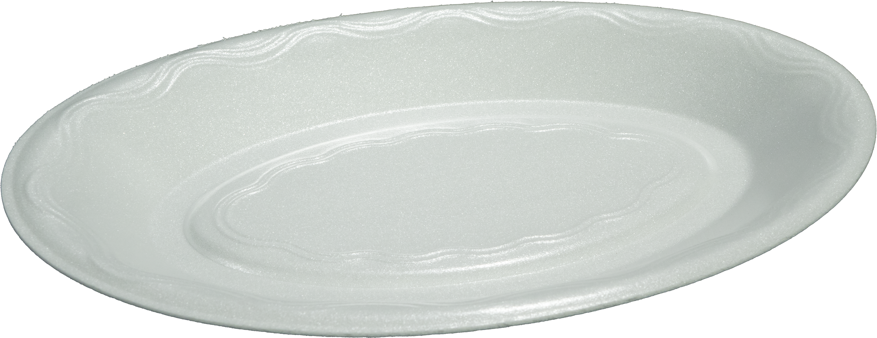 100 10″ White Oval Polystyrene Plates - Plate (3000x2000), Png Download