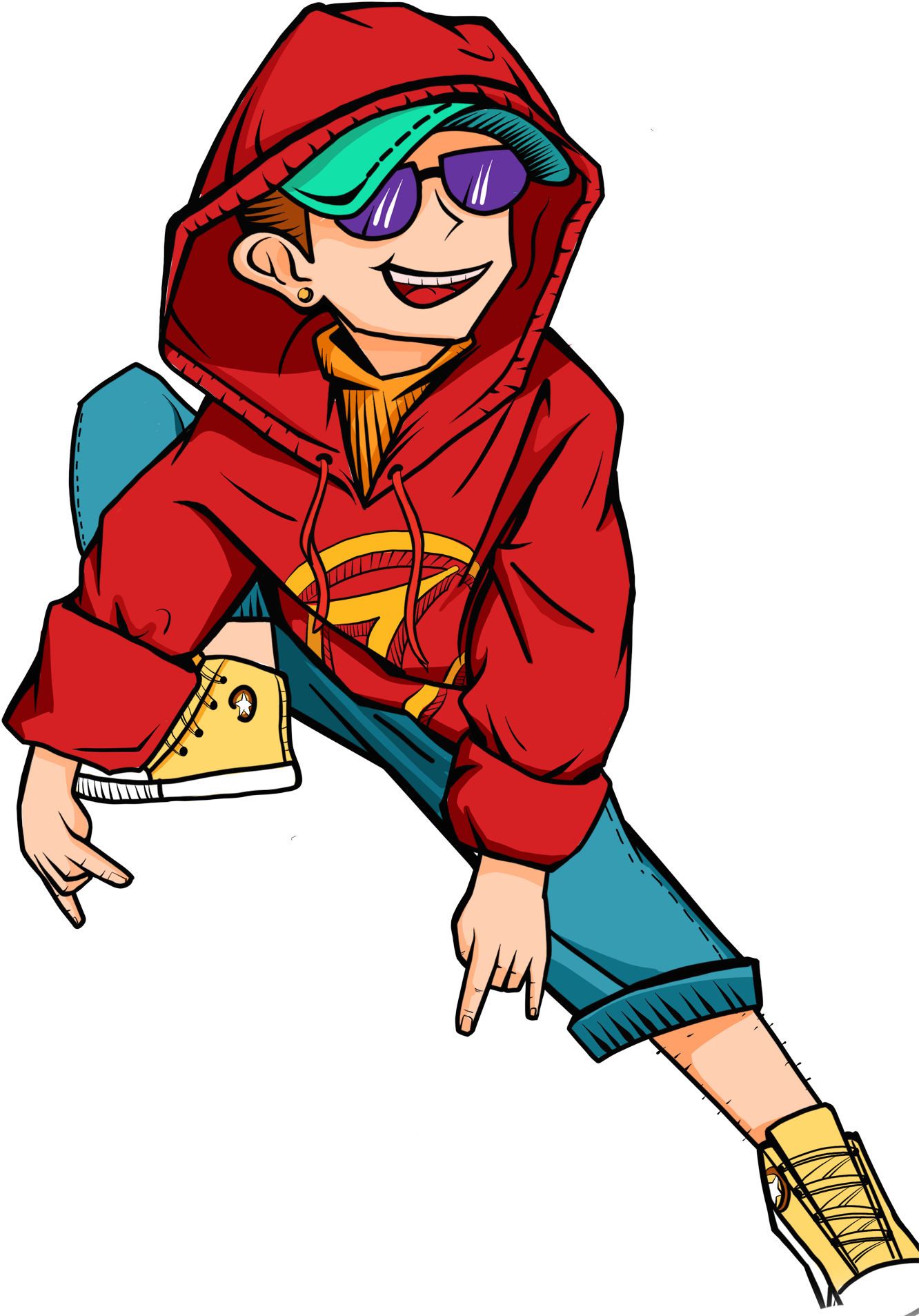 Dessin Juvénile Hip Hop - Disegnare Ragazzo Hip Hop (2000x2000), Png Download