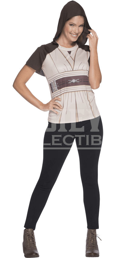 Adult Jedi Hooded Rhinestone Costume Top - Jedi Costume Shirt (850x850), Png Download