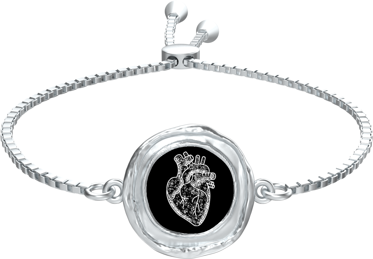 Anatomical Heart Slider Coin Bracelet - Bracelet (2000x2000), Png Download