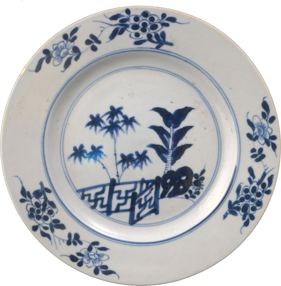 Chinese Porcelain Dinner Plate Cobalt Blue And White - Chinese Porcelain Plate (974x974), Png Download