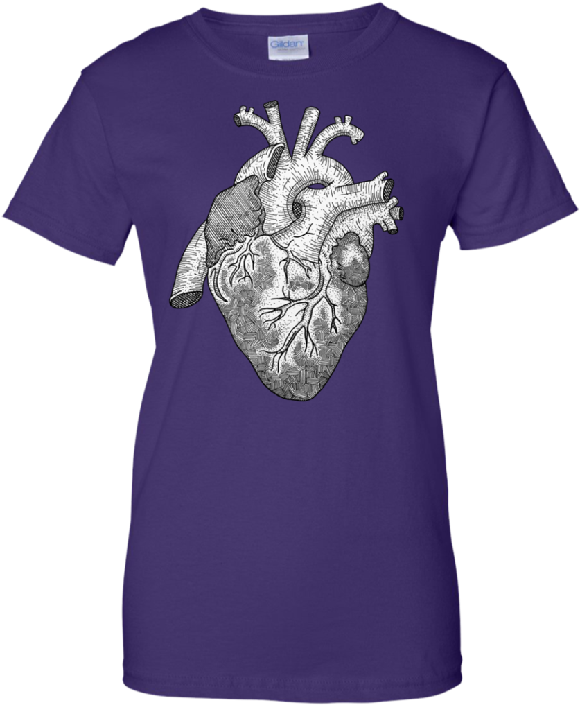 Anatomical Heart Ink Illustration T Shirt & Hoodie - T-shirt (1024x1024), Png Download