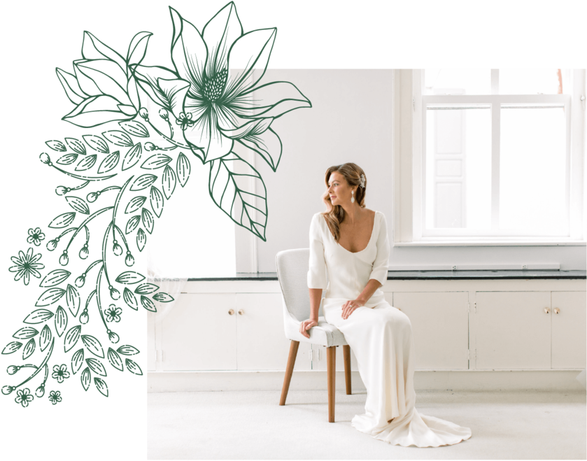 Chelsea Meissner Wearing Wedding Gown In Magnolia Bride (1000x666), Png Download