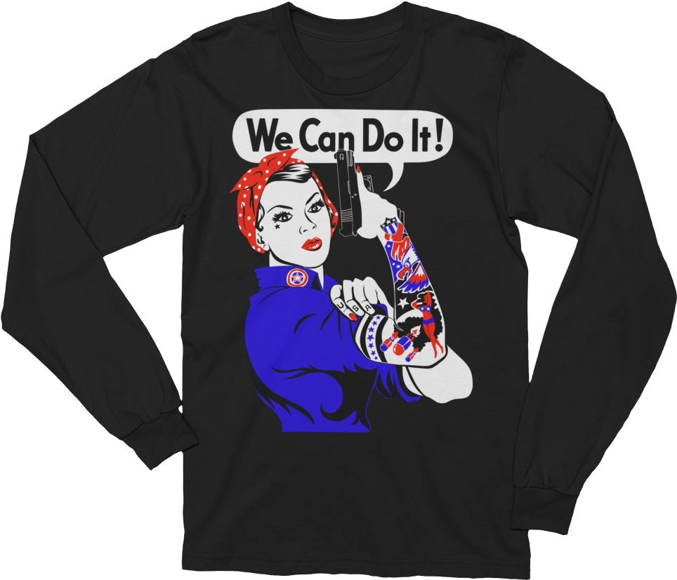 Rosie The Riveter Long Sleeve - 80 Years Old T Shirt (1000x1000), Png Download