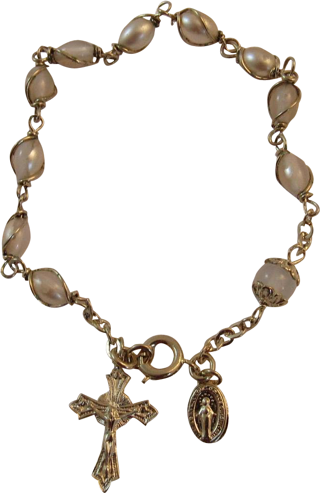 Jesus And Rosary Png - Bracelet (1015x1015), Png Download