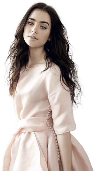 Lily Collins Stella Magazine (500x637), Png Download