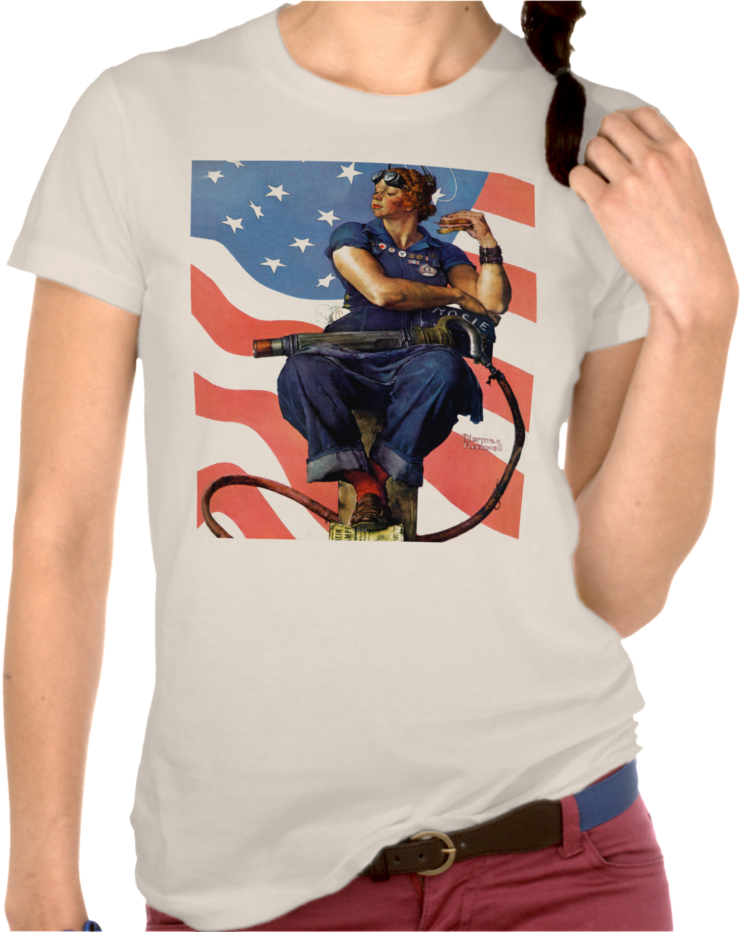 A Salute To The End Of World War Ii - Rosie The Riveter Norman Rockwell Saturday Evening (1840x1840), Png Download