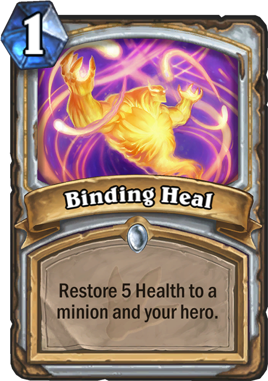 Binding Heal Card - Choose A Minion Hearthstone (567x811), Png Download