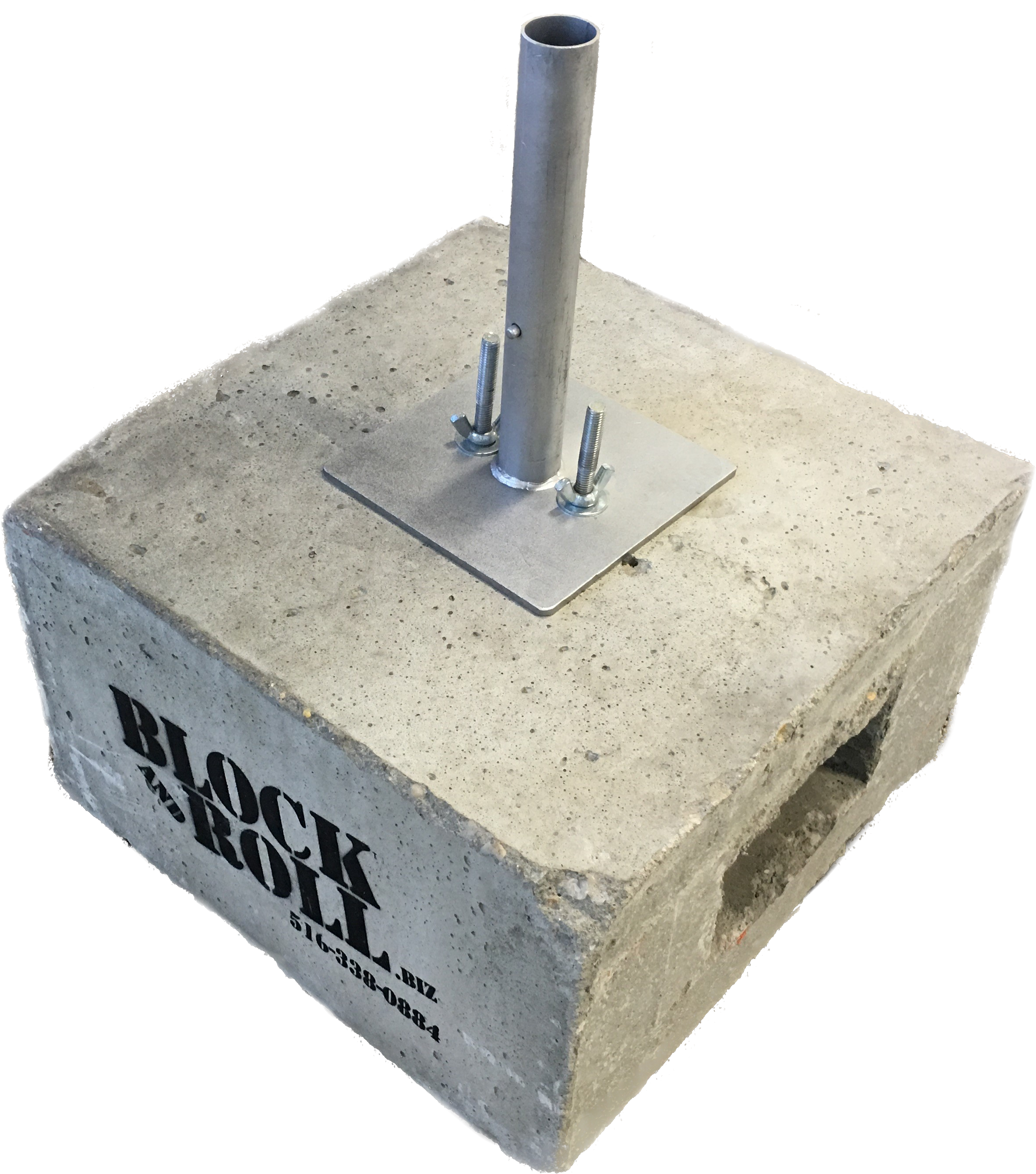 Pole Base 8 On Block - String Light Freestanding Poles (2881x2821), Png Download