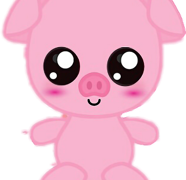 Pig - Piggy Cute Animal Drawings (622x600), Png Download