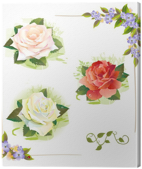 Set Of Roses - Watercolor Painting (400x400), Png Download