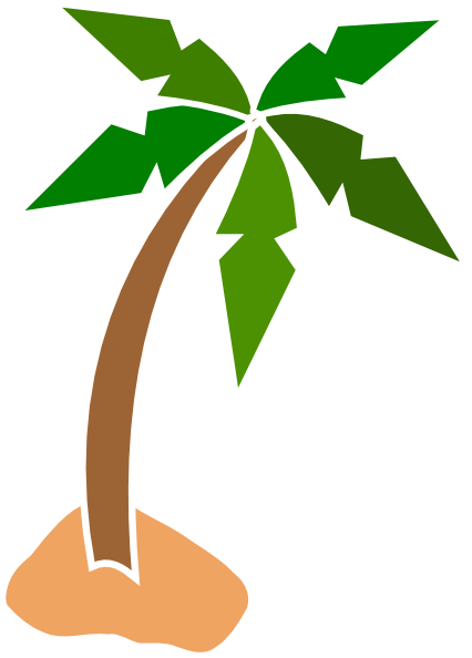 28 Collection Of Coconut Tree Clipart Transparent - Person On Desert Island (426x594), Png Download