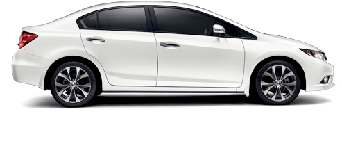 White Civic Si Splash Guards (492x269), Png Download