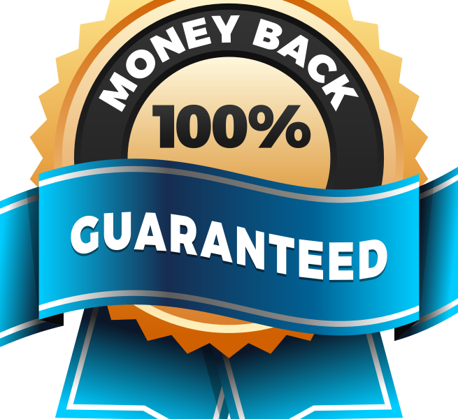 100 Money Back Guarantee Blue - Hdfc Bank (655x600), Png Download