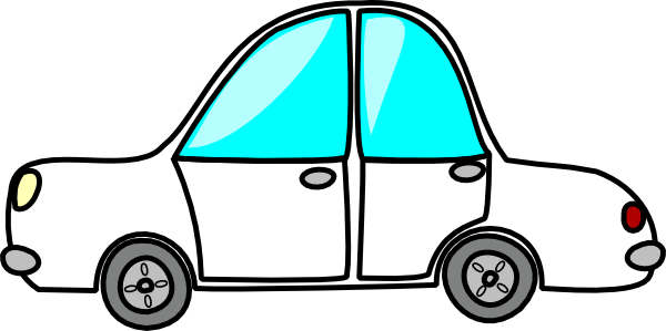 Cartoon White Car Clip Art At Clipart Library - White Car Cartoon (600x299), Png Download
