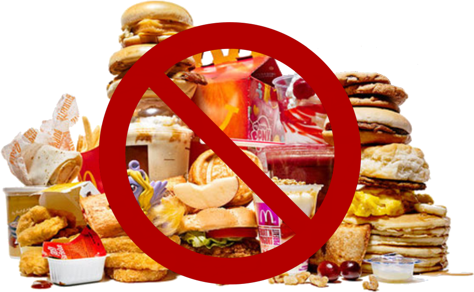 No Junk Food - Junk Food Png (1000x588), Png Download