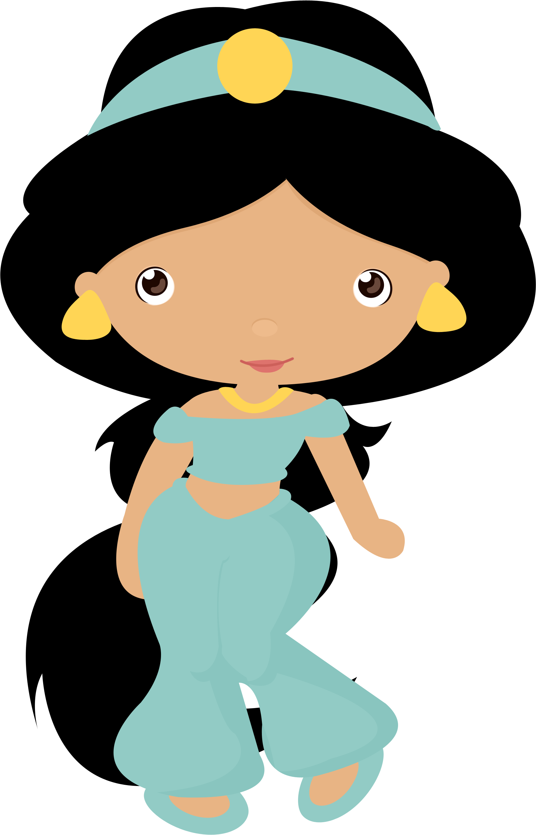 Princess Jasmine Clipart Free Download Clip Art - Baby Princess Jasmine Png (2096x3024), Png Download