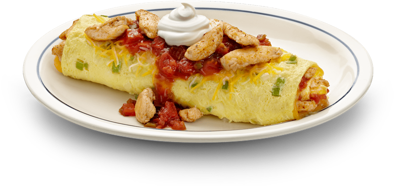 Chicken Fajita Omelette Ihop (806x367), Png Download
