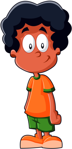 Criancas21 - Caricatura Dibujo Niño (245x500), Png Download