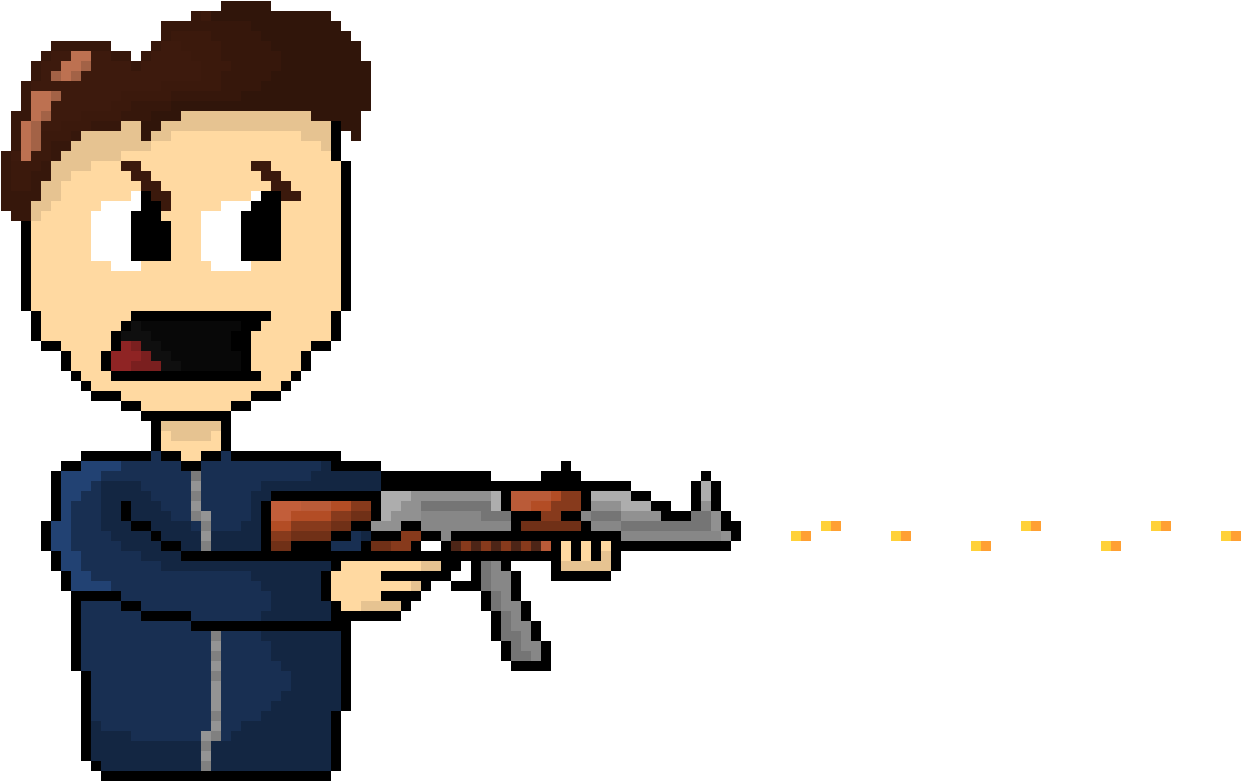 Pixel Zombie Killer - Pixel Zombie Png (1340x810), Png Download