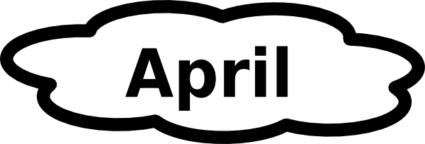 April Calendar Sign Hi - November Clip Art Black And White (600x204), Png Download