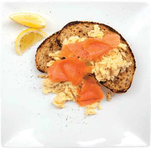 Smoked Salmon & Eggs - Salmon (600x600), Png Download