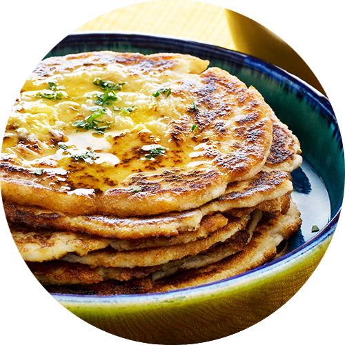Only Keto Recipes - Keto Naan Bread With Melted Garlic Butter (500x500), Png Download