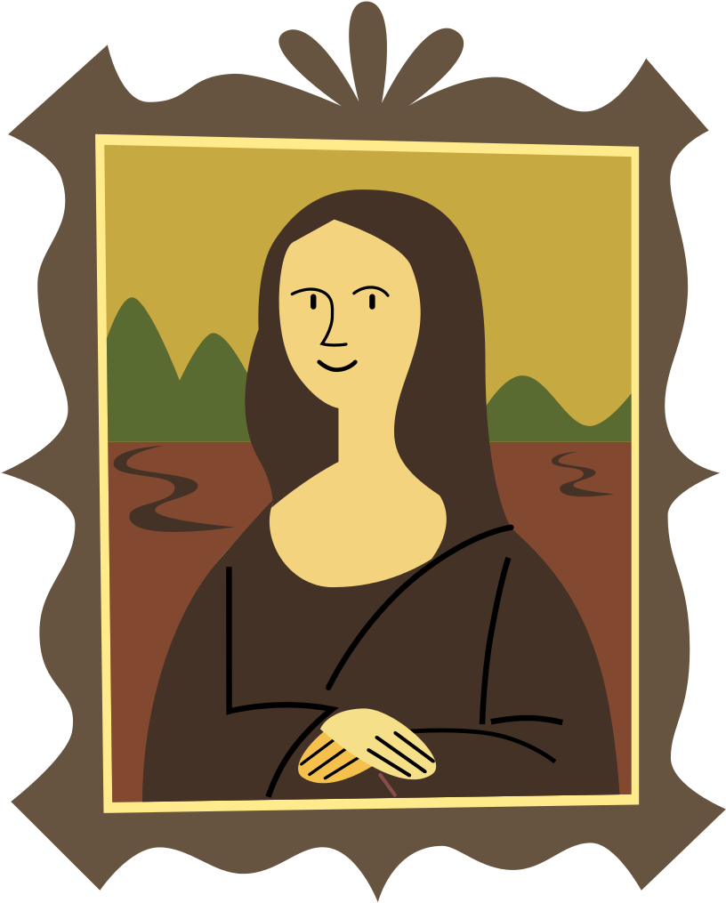 Stylized Mona Lisa - Clip Art Mona Lisa (826x1024), Png Download