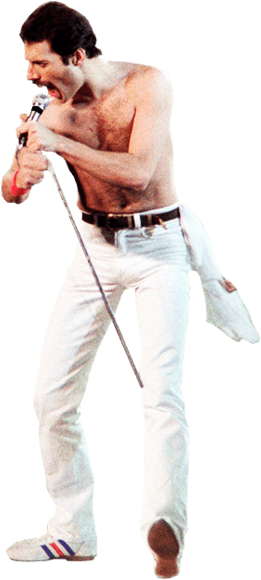 Share This Image - Freddie Mercury Transparent Background (277x600), Png Download
