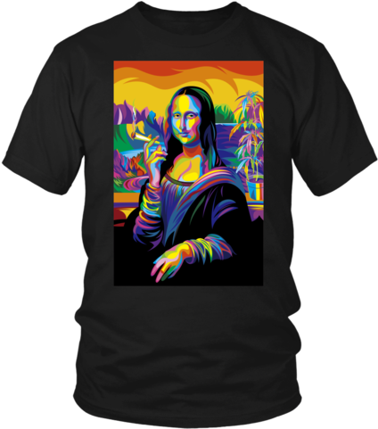 Mona Lisa Marijuana Shirt - Stoned Mona Lisa Tote Bag (480x480), Png Download