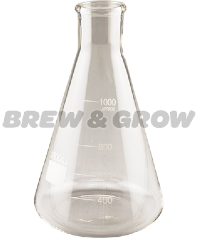 Erlenmeyer Flask - 1000 Ml - Glass Bottle (920x880), Png Download