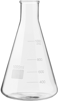 Erlenmeyer Flask, 34 Oz - Laboratory Flask (400x400), Png Download