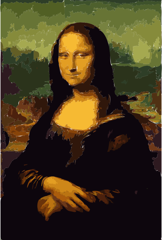 Medium Image - Leonardo Da Vinci Mona Lisa Art Print Poster (540x800), Png Download