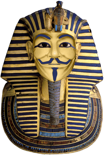 Egyptian Guy Fawkes Mask - Illuminati Unmasked By Johnny Cirucci (397x594), Png Download