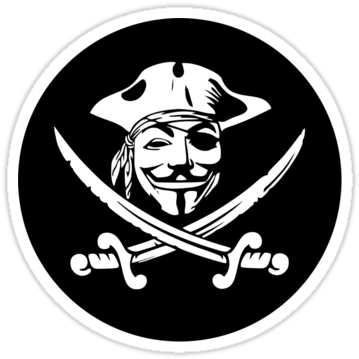 Guy Fawkes Sticker - Hacker Sticker (375x375), Png Download