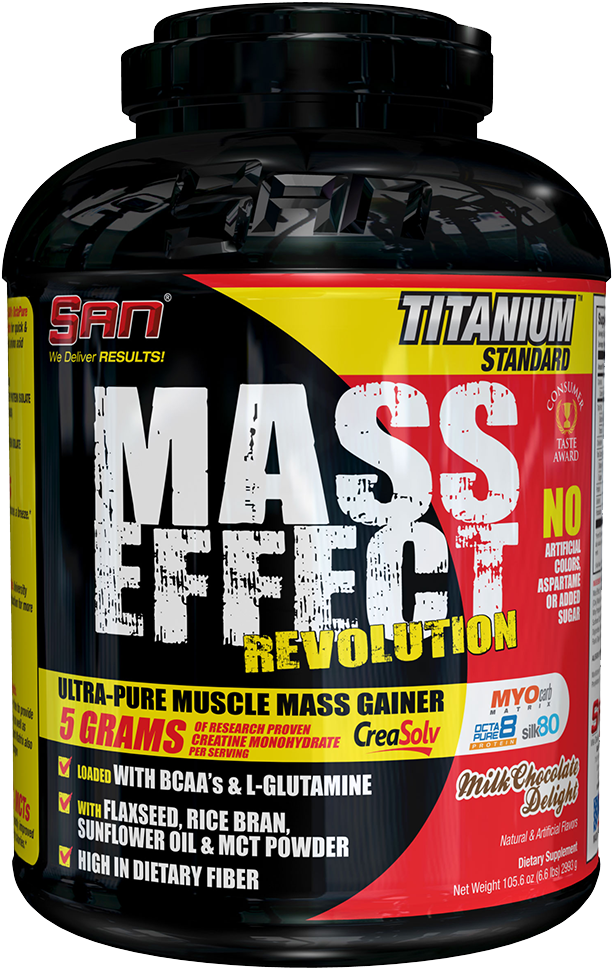 San Product - San Supplements Mass Effect Revolution Milk Chocolate (643x1000), Png Download