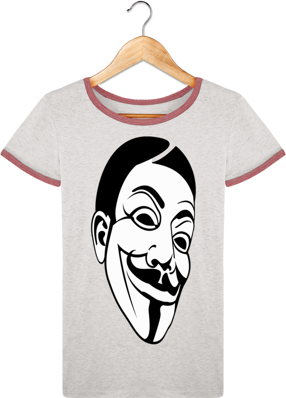 T-shirt Femme Stella Returns Guy Fawkes Mask Pour Femme - Cartoon (690x850), Png Download