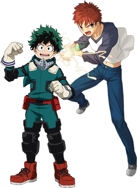 Deku Vs - Shirou - Boku No Hero Academia Deku Suits (553x710), Png Download